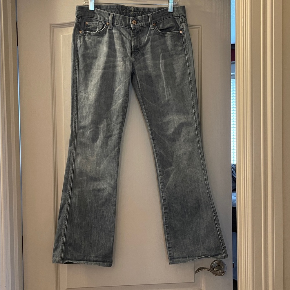 Vintage 7 For All Mankind Charcoal Flared Jeans